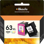 63XL Ink Cartridges Combo Pack Replacement for HP Ink 63 63XL Ink Works with HP OfficeJet 3830 4650 4655 5255 5258 5200 3833 Envy 4520 4512 DeskJet 1112 2130 3630 3633 Printer (1 Black,1 Tri-Color)