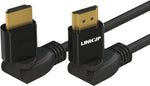 LINKUP - HDMI 4K Cable Ultra HD 360° Angle Swivel Digital Video Cord - Heavy Duty 28AWG - Extreme High Speed 18GB/s | 4096 x 2160 | Compatible with Apple Xbox PS4 PC Samsung TV - 15FT