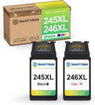 S SMARTOMNI 245XL Ink Cartridge 245 246 Replacement for Canon 245XL 246XL Combo Pack for Canon PIXMA MG2420 MG2525 MG2920 MG3020 MX490 IP2820 TS202 TS302 TS3120 (2 Pack, Black Tri-Color)