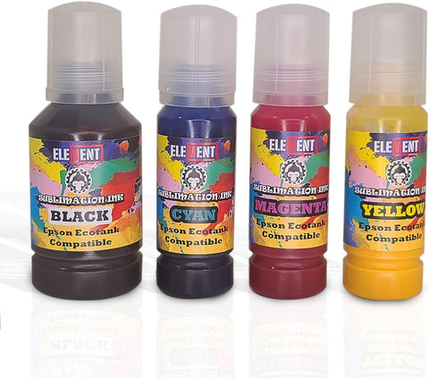 Element Monkey Sublimation Ink kit, Compatible with Epson Eco Tank Printers.