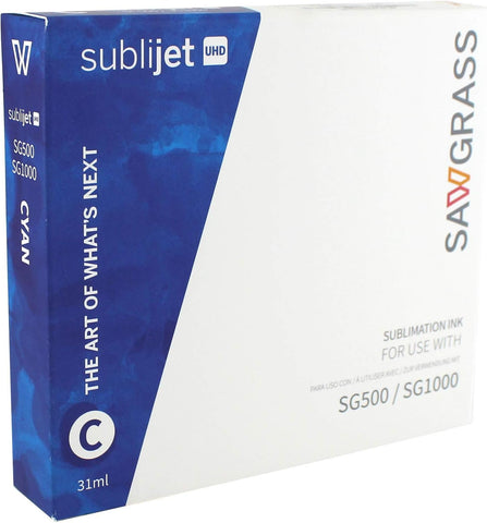 Sawgrass SubliJet UHD Sublimation Ink for Sawgrass SG500 & SG1000 - Cyan - Regular Capacity Cartridge (31ml)