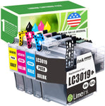 Limeink 4 Compatible Ink Cartridge Replacement for Brother LC3019 XXL High Yield (4 Pack) for MFC-J5330DW MFC-J6530DW MFC-J6730DW MFC-J6930DW Printer (1 Black, 1 Cyan, 1 Magenta, 1 Yellow) LC 3019XXL