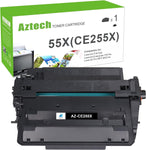 Aztech Compatible 55X Toner Cartridge Replacement for HP 55X CE255X 55A CE255A for HP Laserjet P3015 P3015dn P3015x Pro 500 MFP M521dn M521dw M521 M525 Printer Ink (Black, 1-Pack)