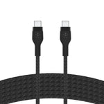 Belkin BoostCharge Pro Flex Braided USB Type C to C Cable (3M/10FT), USB-IF Certified Power Delivery PD Fast Charging Cable for MacBook Pro, iPad Pro, Galaxy S21, Ultra, Plus and More - Black