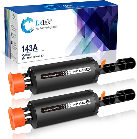 LxTek Compatible Toner Reload Kit Replacement for HP 143A W1143AD 143AD W1143A to use with Neverstop Laser 1001nw MFP 1201n 1202nw Printer(Black,2 Pack)