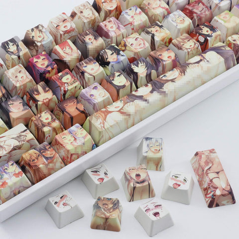 GATERON Anime Japanese Keycaps PBT Dye Keycap, OEM Profile Custom Key Cap Kaih Cherry MX Switch Machanical Keyboard 108 Keys