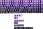 YMDK Double Shot 122 Dyed PBT Shine Through OEM Profile Keycap Rainbow Carbon Sunset Backlit Keycaps for MX Switches Mechanical Keyboard 108 87 96 84 68 61?Only Keycap? (Purple Gradient 122 Key)