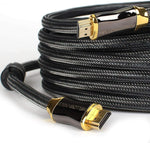 Highest End 4K HDMI Cable [4K@60Hz, 2K@240Hz] Alloy Connector & Braided - High Speed 18Gbps HDMI 2.0 Cable - HDR, 3D, 2160P, 1080P, Ethernet - 28AWG Braided HDMI Cord - Audio Return(ARC) (25ft)