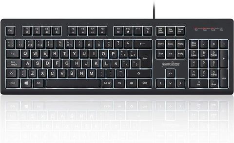 Perixx PERIBOARD-329ES Teclado retroiluminado con Cable USB - 19 Teclas altas tipo Scissor y Anti-Ghosting - Iluminado LED Multicolor - QWERTY Español