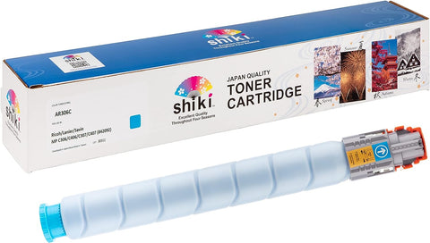 SHIKI Compatible Toner Cartridge for Ricoh/Lanier/Savin MP C306/C307/C406/C407 Cyan (842092) 6,000 Pages