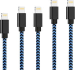 [MFi Certified] Long iPhone Charger 5Pack 3/6/6/10/10 FT Nylon Braided Fast Charging Lighting Cable Compatible i Phone14 13 mini/13/12/11 Pro MAX/XR/XS/8/7/Plus/6S/SE