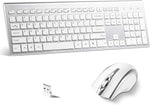 Wireless Keyboard and Mouse,Lucloud Full Size Keyboard and 2.4G Mouse