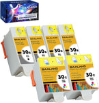 Compatible Kodak 30 XL Ink Cartridges Combo Kodak 30B 30C Ink (4 Black, 2 Color) Use for Kodak Printer ESP 3.2, C110, C310, C315, Office 2150, Office 2170, Hero 3.1 Hero 5.1 Series