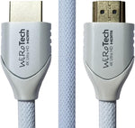 WiRoTech HDMI Cable 4K Ultra HD with Braided Cable, HDMI 2.0 18Gbps, Supports 4K 60Hz, Chroma 4 4 4, Dolby Vision, HDR10, ARC, HDCP2.2 (15 Feet, White)