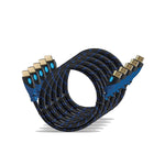 AURUM CABLES Ultra 4K HDMI Cable 4 ft Braided High-Speed HDMI Cord Supports TV, Gaming, Ethernet, HDR, ARC, UHD, 3D, HDTV, 10.2 Gbps, Compatible with PC, Laptop, PS4, Xbox, Roku, Blue-ray, 5 Pack