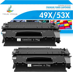 TRUE IMAGE Compatible Toner Cartridge Replacement for HP 49X Q5949X 49A Q5949A 53X Q7553X for HP 1320 1320n 1320tn P2015 P2015dn 1160 3390 3392 P2014 P2015d Printer Ink (Black, 2-Pack)