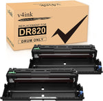 v4ink DR820 Compatible Drum Replacement for Brother DR820 DR-820 Drum Unit use with HL-L6200DW L6200DWT L5100DN L5200DWT L5200DW L6300DW MFC-L5900DW L6700DW L5800DW L5700DW DCP-L5500DN Printer 2 Packs