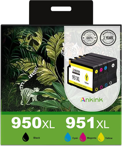 950XL 951XL Ink Cartridges Combo Pack Black Color Replacement for HP 950 951 XL HP950 HP951 XL HP950XL HP951XL to use with OfficeJet Pro 8600 8610 8620 8100 8625 8630 8660 8615 276DW 251DW Printer