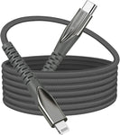 USB-C to Lightning Cable [MFI Certified]WFVODVER 10FT/3M iPhone 12 Nylon Braided Tpye C Fast Charging Cable Compatible with iPhone 12/12Mini/12 Pro/11/11Pro/11 Pro Max/X/XS/XR/XS MAX (Grey)