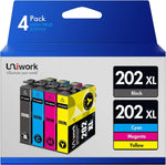 202XL 202 XL 202 Ink Cartridges for Epson Printer Replacement for Epson 202 Ink Cartridges 202XL Ink T202 to use with Workforce WF-2860 Expression Home XP-5100 (1 Black 1 Cyan 1 Magenta 1 Yellow)