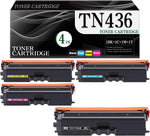 4 Pack High Yield (Black Cyan Magenta Yellow) TN436 TN436BK TN436C TN436M TN436Y Compatible Toner Cartridge Replacement for Brother HL-L8360CDWT DCP-L8410CDW MFC-L9570CDWT L9570CDW Toner Cartridge