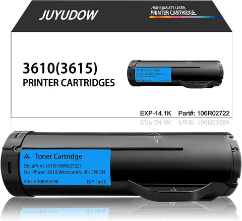 Juyudow Toner Cartridge for Xerox Part#: 106R02722 (14,100 Pages) Replacement for Phaser 3610 3610N 3610DN 3610DNW WorkCentre 3615 3615DN 3615DNW(1 Pack)