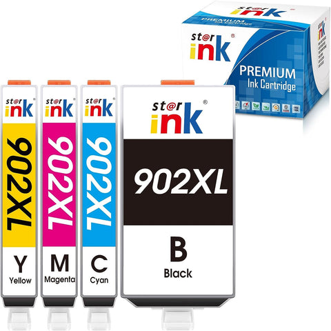 starink Compatible Ink Cartridges Replacement for HP 902XL 902 XL Work with HP OfficeJet Pro 6978 6962 6958 6968 6970 6960 6954 6950 Printer, 4-Pack