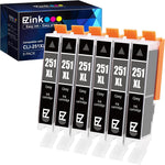 E-Z Ink (TM Compatible Ink Cartridge Replacement for Canon CLI-251XL CLI 251 to use with PIXMA IP8720 MG7520 MG6320 MG7120 Printer (Gray, 6 Pack)