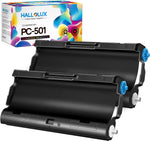 HALLOLUX PC501 Black Compatible Fax Cartridge for Brother PC501 PC-501 to use with Brother FAX 575 FAX 888 Fax Printers (2 Black)