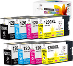 Miss Deer 1200XL Pigment Ink Cartridges Compatible for Canon PGI-1200XL PGI 1200 XL,Work with Canon Maxify MB2720 MB2050 MB2350 MB2320 MB2020 MB2120 (2BK,2C,2M,2Y) 8 Pack
