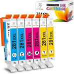 Miss Deer 281 Ink Cartridges Compatible Replacement for Canon CLI-281XXL 281 XXL for Canon PIXMA TS9120 TR7520 TR8520 TS8120 TS8220 TS8320 TS6100 TS6120 (2C+2M+2Y) 6 Pack