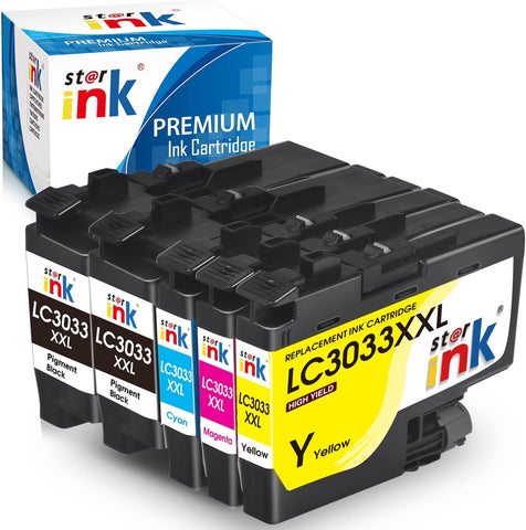 starink LC3033 Ink Cartridges Compatible Replacement for Brother LC 3033 XXL LC3035 | Work for MFC-J995DW MFC-J815DW MFC-J805DW Printer(2*BK/C/M/Y) 5-Packs