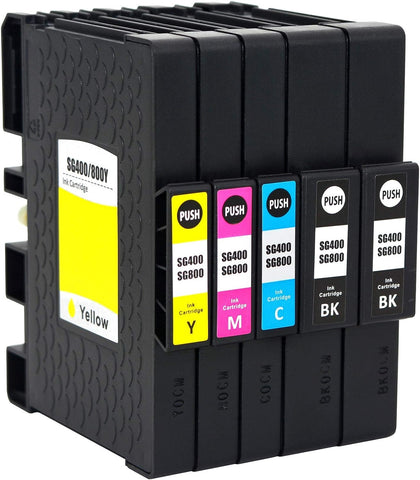 F FINDERS&CO SG400 SG800 Sublimation Ink Cartridge High Yield Compatible for Sawgrass Virtuoso SG 400 SG 800 Printer (2 Black, 1 Cyan, 1 Magenta, 1 Yellow, 5-Pack)