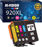 HI-Vision Compatible Ink Cartridge Replacement for HP OfficeJet 6000 6500 6500A 7000 E809a 7500A Printers (BK+ C+ M+ Y) 4 Pack