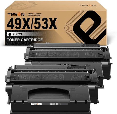 TESEN 49X Q5949X Compatible Toner Cartridge Replacement for HP 49X Q5949X High Yield for HP 1320 1320n P2015 P2015n P2015dn 3390 3392 1160 P2014 M2727nf Printer 2 Packs