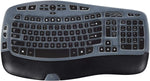 iKammo Keyboard Cover for Logitech K350 Wireless Wave Keyboard Skin Black/Logitech MK550 Wireless Wave Keyboard/Logitech MK570 Keyboard Ultra Thin Silicone Protector Skin(Black)