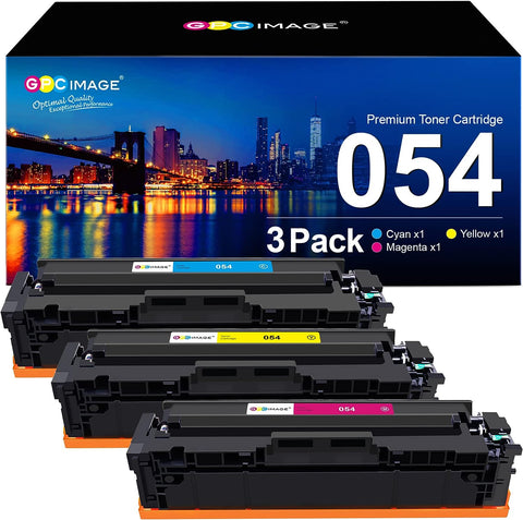 GPC Image Compatible Toner Cartridge Replacement for Canon 054H Cartridge 054H CRG 054 Compatible with ImageClass LBP622Cdw MF644Cdw MF642Cdw MF640C LBP620 Toner Printer Tray (Cyan, Magenta, Yellow)