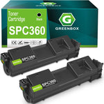 GREENBOX Compatible 408180 408176 High Yield Toner Cartridge Replacemen t for Ricoh C360 C361 for SP C360 C361 C360DNW C360SFNW Printer (2 Black, 7,000 Pages)