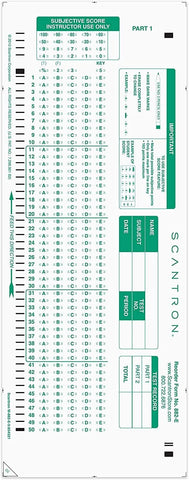 Official SCANTRON Brand 882-E Answer Sheet (100 Pack)