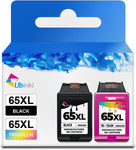 65XL Ink Cartridge Black Color Combo Pack Replacement for HP 65 HP65 XL HP65XL Ink for DeskJet 3755 3700 3752 3772 2600 2622 2652 2655 2640 Envy 5000 5055 5052 5014 5010 5070 AMP 100 120 130 Printers