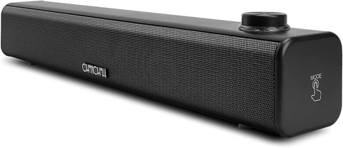 CHONCHOW Bluetooth Speaker Soundbar with AUX Input USB Powered 2.0 Stereo Big Sound Bass Desktop Wireless BT Compatible with Desktop,PC,Laptop,Tablet,iPad,iMac,iPhone(Black)