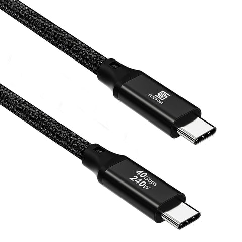 Elfesoul USB 4 Cable, USB C to USB C Cable 3.3ft, 8K HD Display, 40 Gbps Data Transfer, 240W USB C Charging Cable for Thunderbolt 3/4 Cable, MacBook Pro, Type-C Laptop, Hub, Docking, and More.