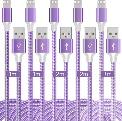 iPhone Charger,[Apple MFi Certified] 5 Pack iPhone Lightning Cable iPhone Charger Fast Charging Cable Apple iPhone Chargers Nylon Braided Compatible with iPhone 14/13 Pro/13/12/11/XS MAX/XR/8/7/6s