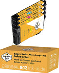 OneMoreBuck Repackaged 802 Orginal Ink Cartridges for 802 T802 to use with WF-4730 WF-4734 WF-4740 WF-4720 EC-4020 EC-4030, 4 Colors (Black, Cyan, Magenta, Yellow)