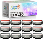 Smart Gadget Compatible Replacement Cartridge ERC30 BK/RED | Use with TM-260 M119 M119B IT-U375 | 12_Pack