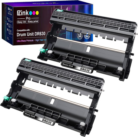 E-Z Ink Pro DR630 Compatible Drum Unit (Not Toner) Replacement for Brother DR630 DR-630 DR 630 to use with HL-L2300D HL-L2340DW HL-L2360DW HL-L2380DW DCP-L2540DW DCP-L2540DW MFC-L2705DW (2 Black)