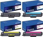 TN223 TN 223 BK/C/M/Y Toner Cartridge 4 Pack Compatible for TN-223 TN-223BK/C/M/Y Toner for Brother TN227 HL-L3270CDW HL-L3290CDW HL-L3210CW HL-L3230CDW MFC-L3710CW MFC-L3750CDW MFC-L3770CDW Printer