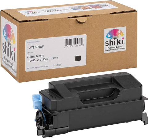 shiki Compatible Toner Cartridge for Kyocera ECOSYS P3050dm/P3150dn (TK3172) 15,500 Pages (Monochrome)