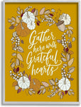 Stupell Industries Grateful Hearts Autumnal Vegetation Pumpkins Botanical Border,Design by doodles.ink.