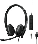 EPOS | Sennheiser Adapt 165 USB II (1000916) - Wired, Double-Sided Headset - 3.5mm Jack and USB Connectivity - UC Optimized - Superior Stereo Sound - Enhanced Comfort - Call Control - Black